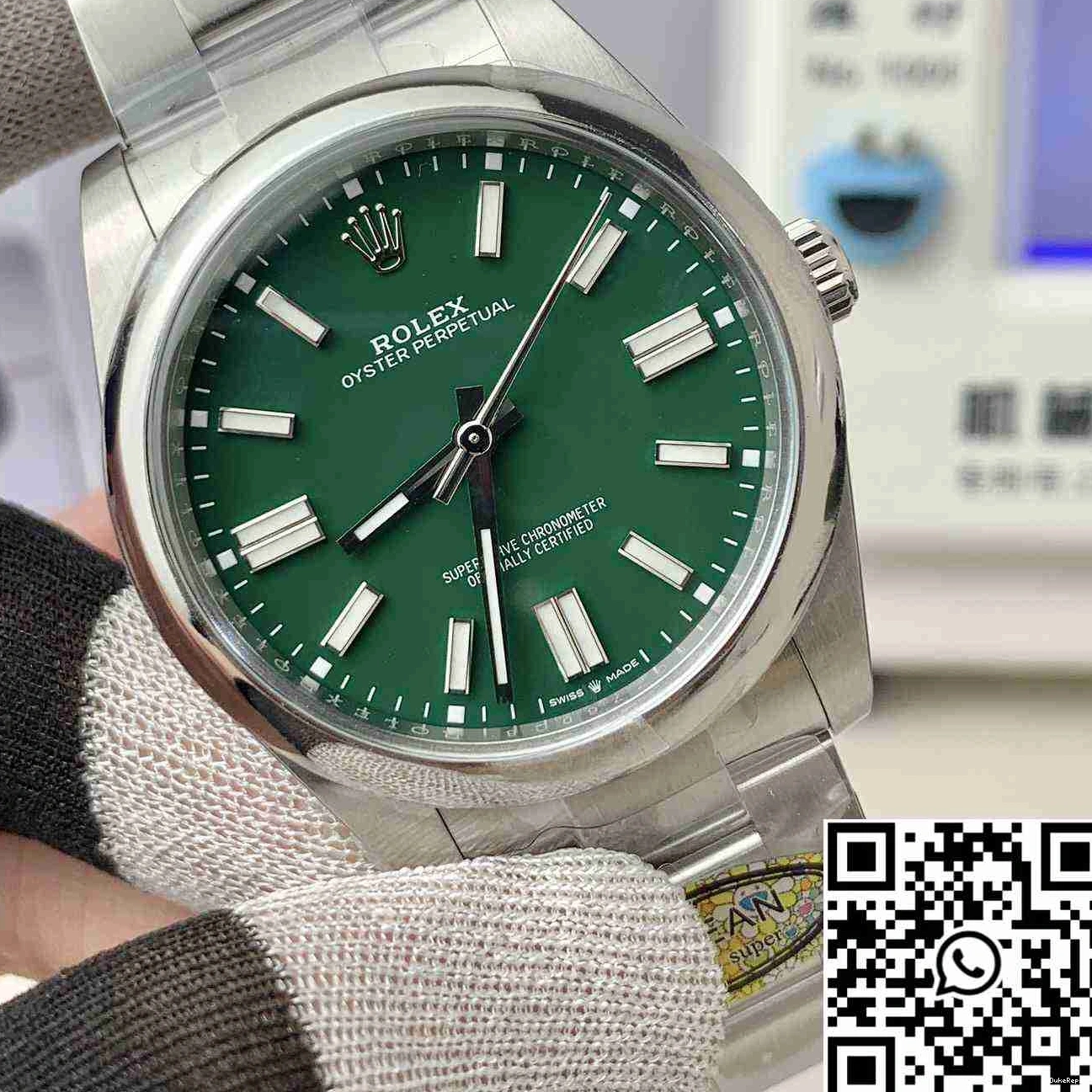 Dial Clean Oyster Perpetual Factory Rolex M124300-0005 Green 41MM 0508